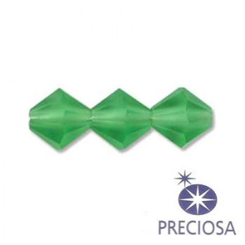 Bicono Preciosa Matte Peridot 6mm