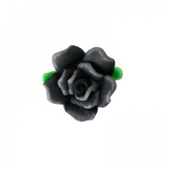 Rosellina Resina Grigio Con Foro Laterale 18mm