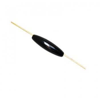 Ovalina Acrilico Opaque Black 19x6mm