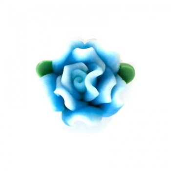Rosellina Resina Celeste con Foro Laterale 18mm