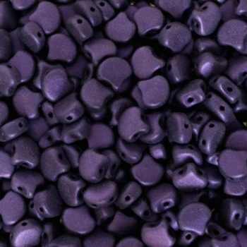 Perline Ginko Beads Metallic Suede Purple 7,5x7,5mm
