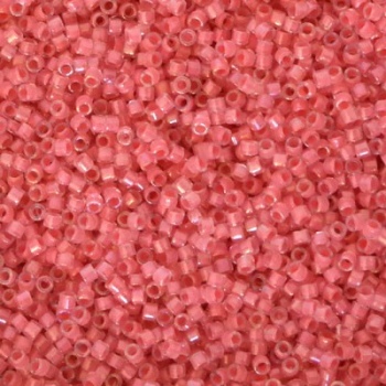 Perline Delica Miyuki 11/0 Color Lined Crystal  Rose Pink AB