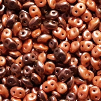 Perline Superduo Duet 2.5x5mm Polychrome Carrot Spice