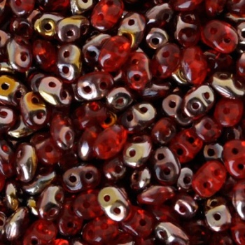 Perline Superduo 2.5x5mm Hyacinth Capri Gold