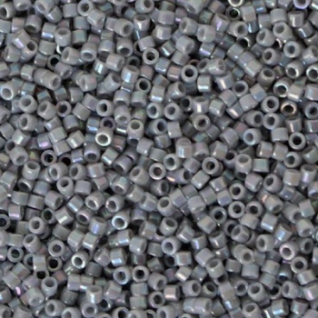 Perline Delica Miyuki 11/0 Opaque Ghost Gray AB