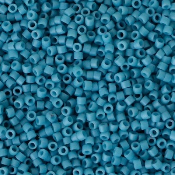 Perline Delica Miyuki 11/0 Dyed Matte Opaque Dark Capri Blue
