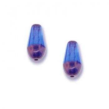 Drops Taglio Goccia Sfaccettata Opal Blue 8x6mm