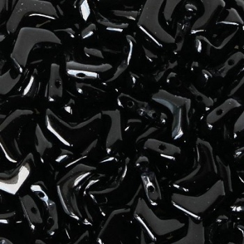 Perline Chevron Duo Jet 10x4mm