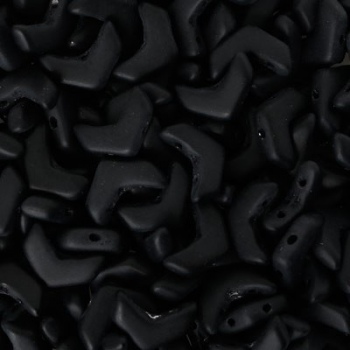 Perline Crevron Duo Matte Jet 10x4mm