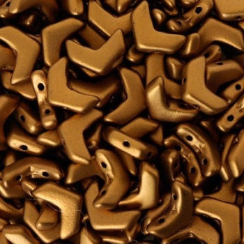 Perline Chevron Duo Bronze Gold 10x4mm