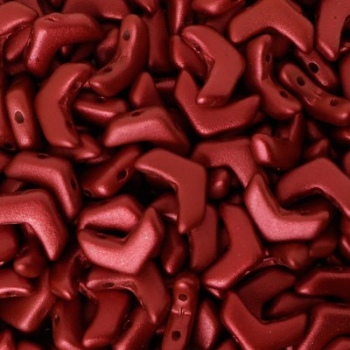 Perline Chevron Duo Chalk Lava Red 10x4mm