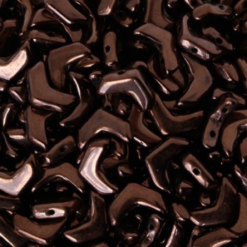 Perline Chevron Duo Bronze 10x4mm