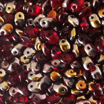Perline Superuno 2,5x5mm Ruby Capri Gold