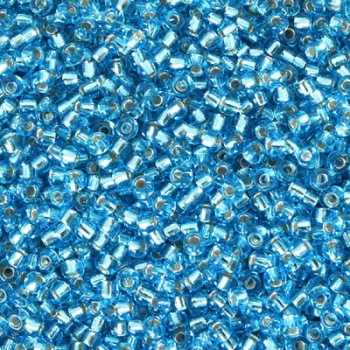 Perline Rocailles Miyuki 11-0 Silver Lined Dark Aqua