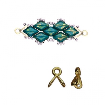 Triades-Terminale Per Perline Gemduo-Ottone Anticato 7x6mm