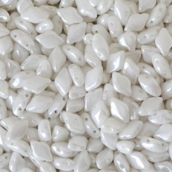 Perline Gemduo White Luster 8x5mm