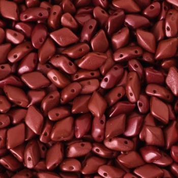 Perline Gemduo Chalk Lava Red 8x5mm