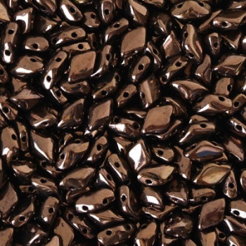 Perline Gemduo Jet Bronze 8x5mm