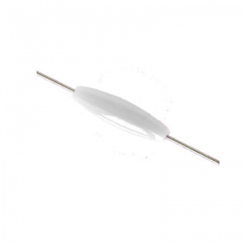 Ovalina Acrilico Opaque White 19x6mm