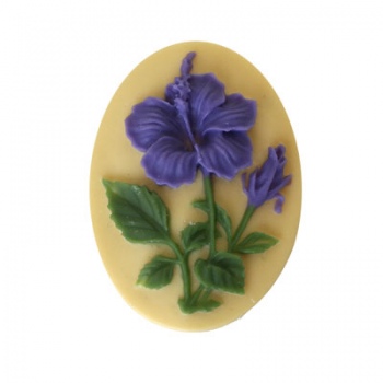 Cammeo Resina Purple Flower...