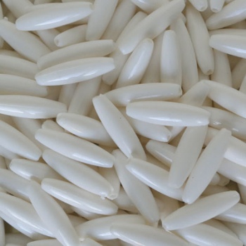 Ovalina Acrilico Opaque Ivory 19x6mm