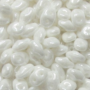 Perline Superduo 2.5x5mm White Luster