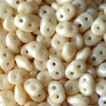 Perline Superduo 2.5x5mm Orange Luster On Chalk