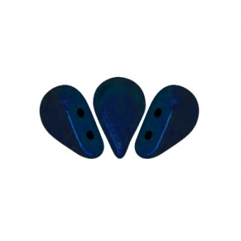 Perline Amos® par Puca®-Matte Metallic Dark Blue-8x5mm