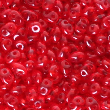 Perline Superduo 2,5x5mm Ruby