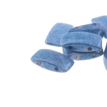 Perline Carrier Bead Blue Luster 17x9mm