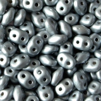 Perline Superduo 2.5x5mm Pastel Light Grey Silver