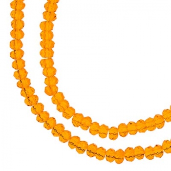 Rondella Cinese Glass 2,5x1,5mm Transparent Orange