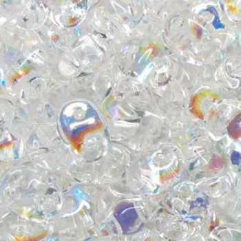 Perline Superduo 2.5x5mm Crystal AB