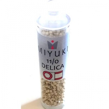 Delica Miyuki 11-0 Duracoat Matte  Galvanized Silver Tubicino(7,2gr)