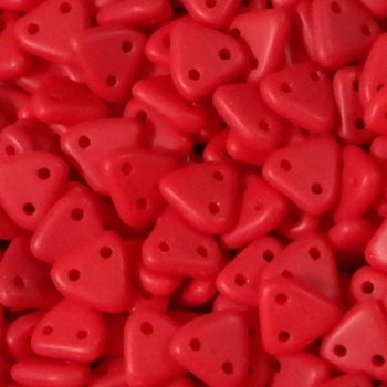 Perline Triangoli 6mm Matte Opaque Red