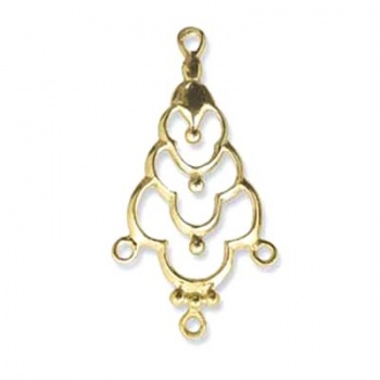 Chandelier Decorato Dorato Lucido 31mm