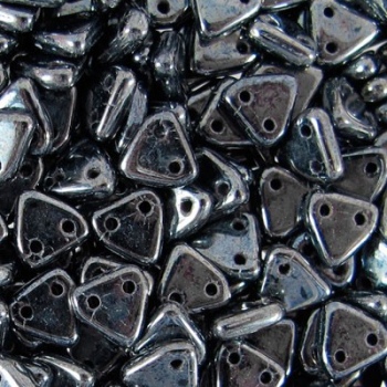 Perline Triangoli 6mm Jet Hematite