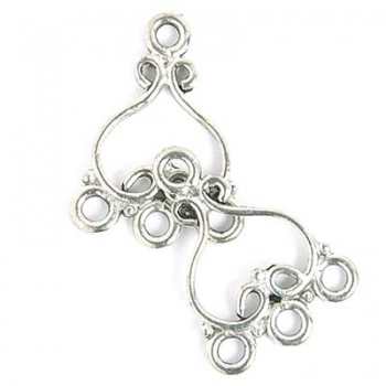 Chandelier Decorato Argentato Anticato 20mm