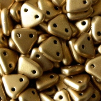 Perline TRiangoli 6mm Matte Metallic Flax