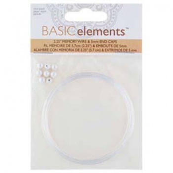 Bracciale Armonico Argentato 5,7cm Filo 0,6mm-8 finali-Diametro5mm(12Giri)