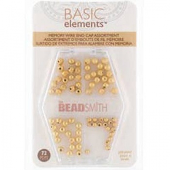 Finale Per Filo Armonico Dorati 3mm-4mm Lisci-4mm Ondulati-4mm stardust(72pz)
