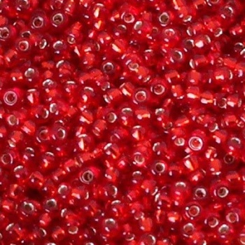 Perline Rocailles Miyuki 8/0 Silver Lined Red