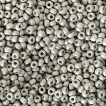 Perline Rocailles Miyuki 11/0 Matte Duracoat Galvanizer Silver Tubicino (8,5gr)