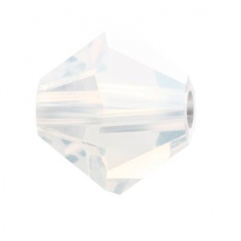 Bicono Preciosa  White Opal 4mm