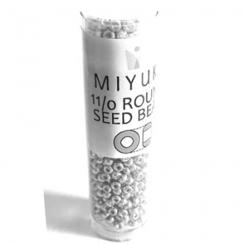 Perline Rocailles Miyuki 11/0       Duracoat Galvanized Silver Tubicino(8,5gr)