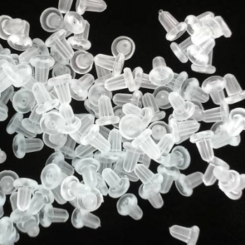 Chiusura Per Orecchini in Plastica Trasparente 6mm