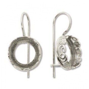 Orecchini Con Castone Lunetta