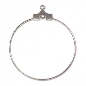 Orecchino Cerchio Argentato 30mm