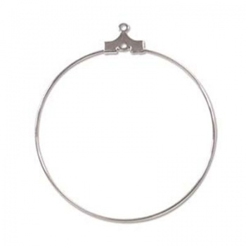 Orecchino Cerchio Argentato 40mm