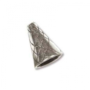 Cono Decorato Argentato Anticato 12mm